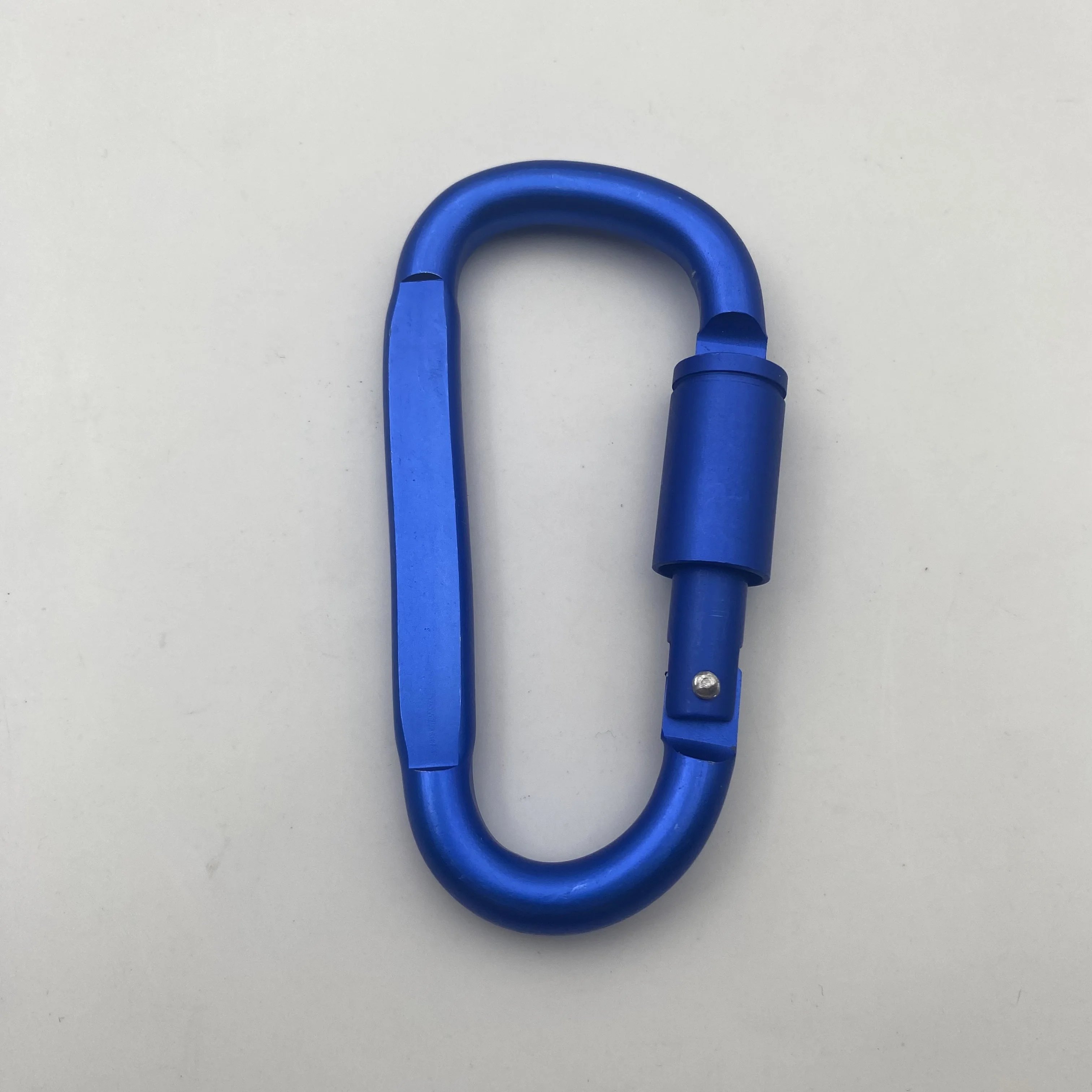 8 cm screw-lock flat D carabiner (SK1071)